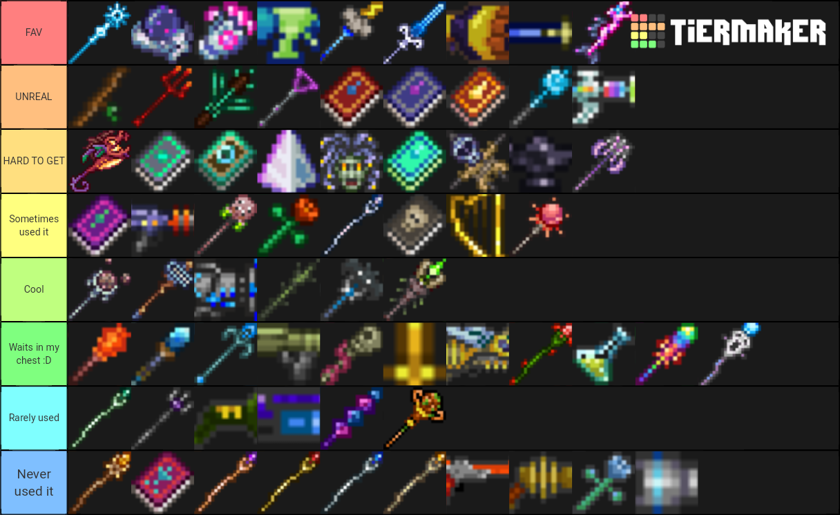 best weapons in terraria