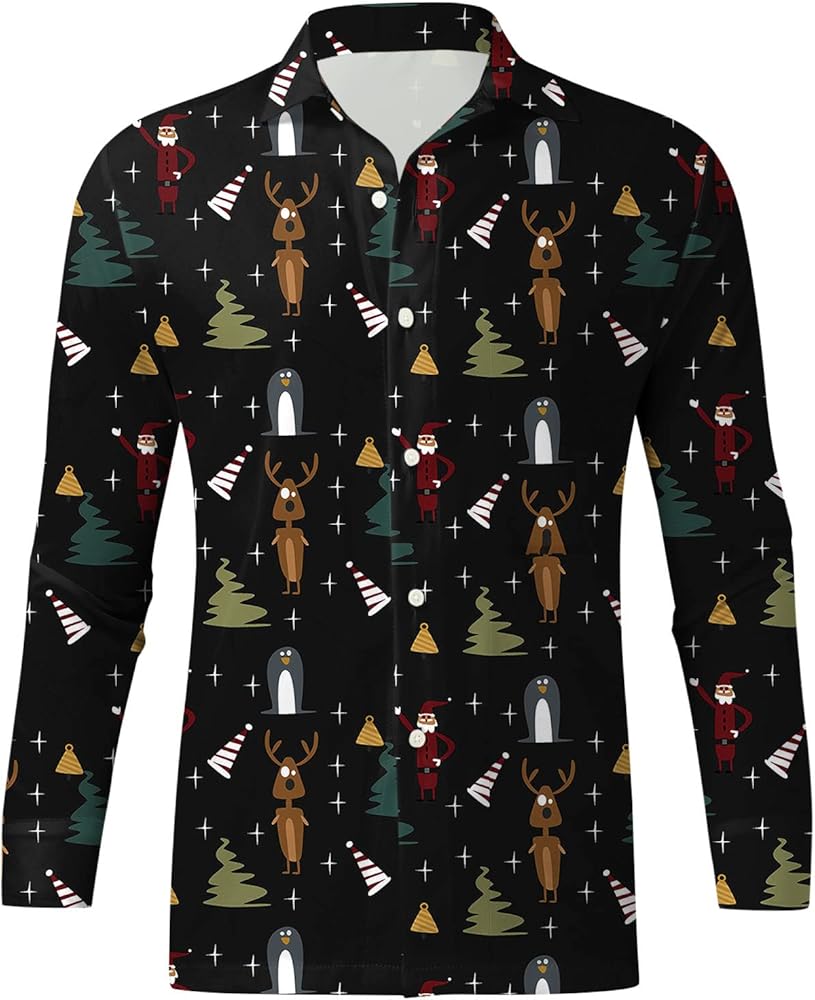 mens xmas long sleeve shirts