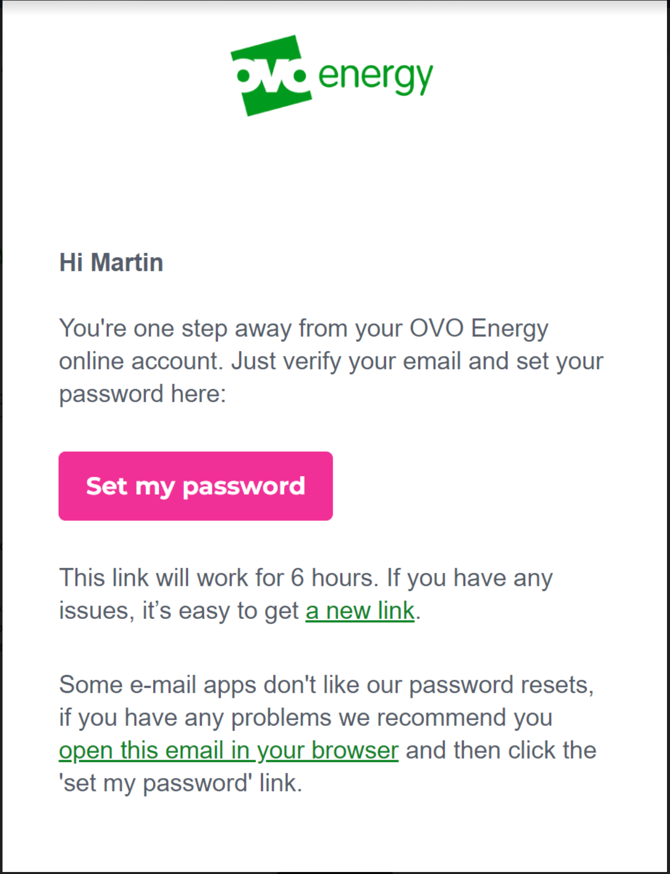 ovoenergy login