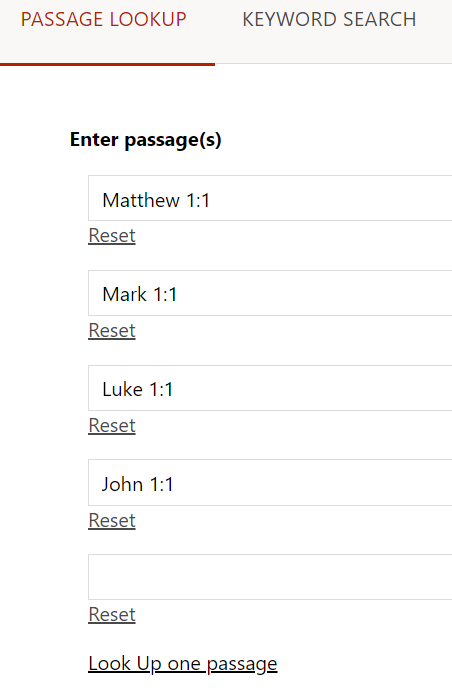 bible gateway passage lookup