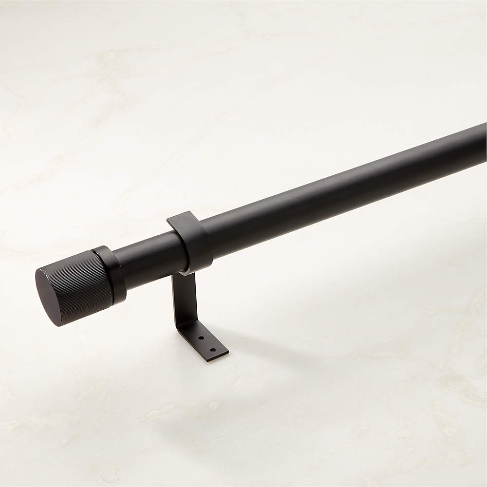 black curtain rod