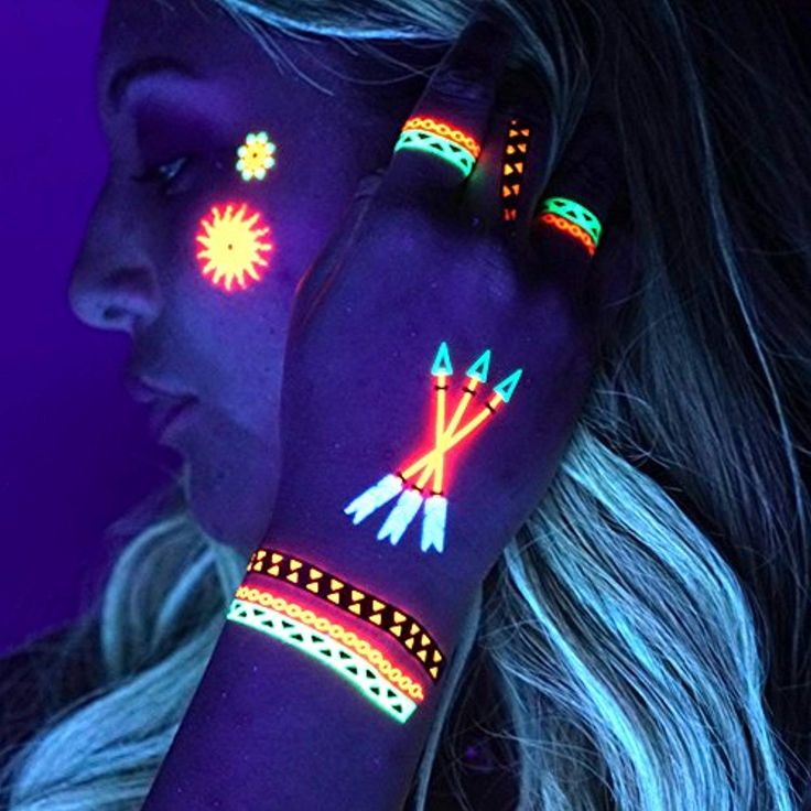 black light temporary tattoos