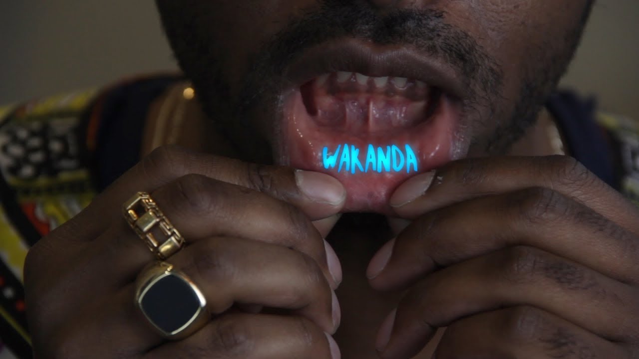 black panther mouth tattoo