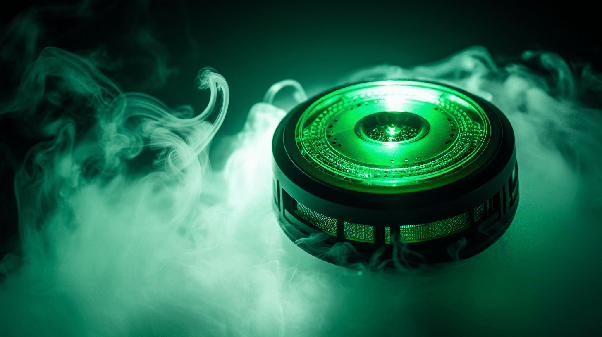 blinking green light on smoke detector