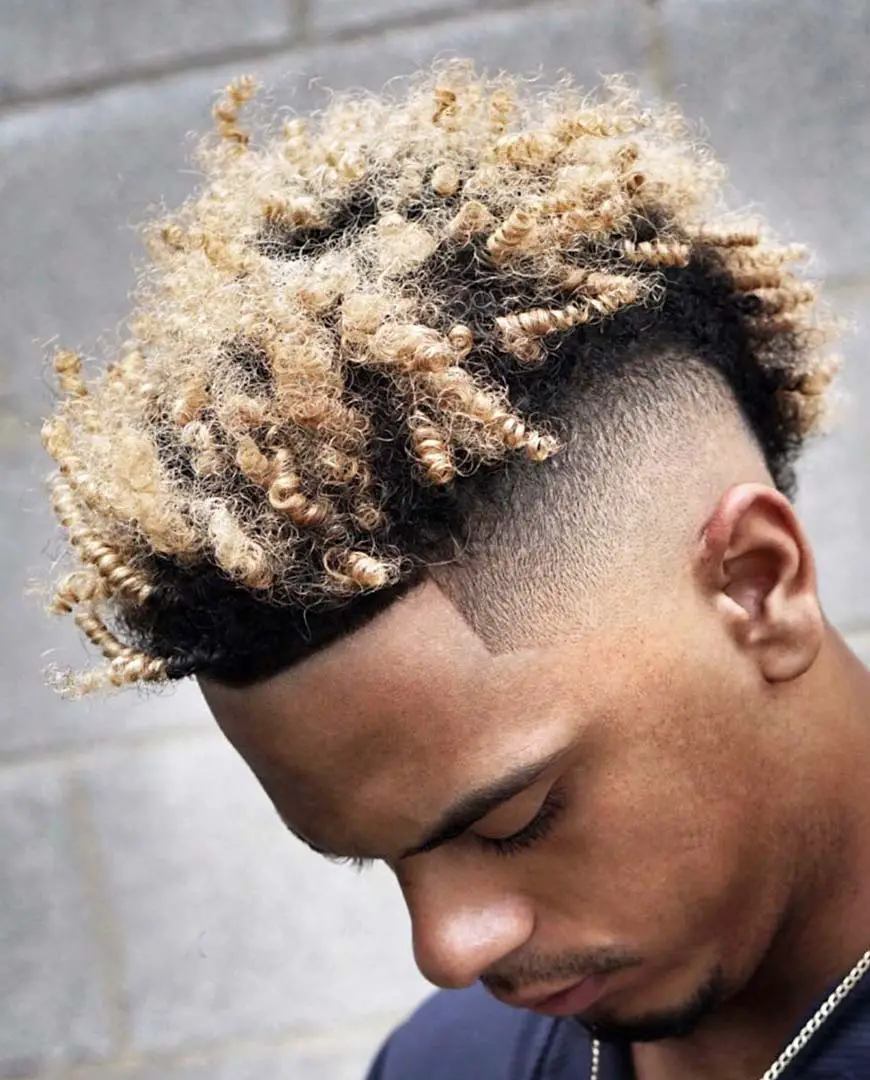 blonde taper fade