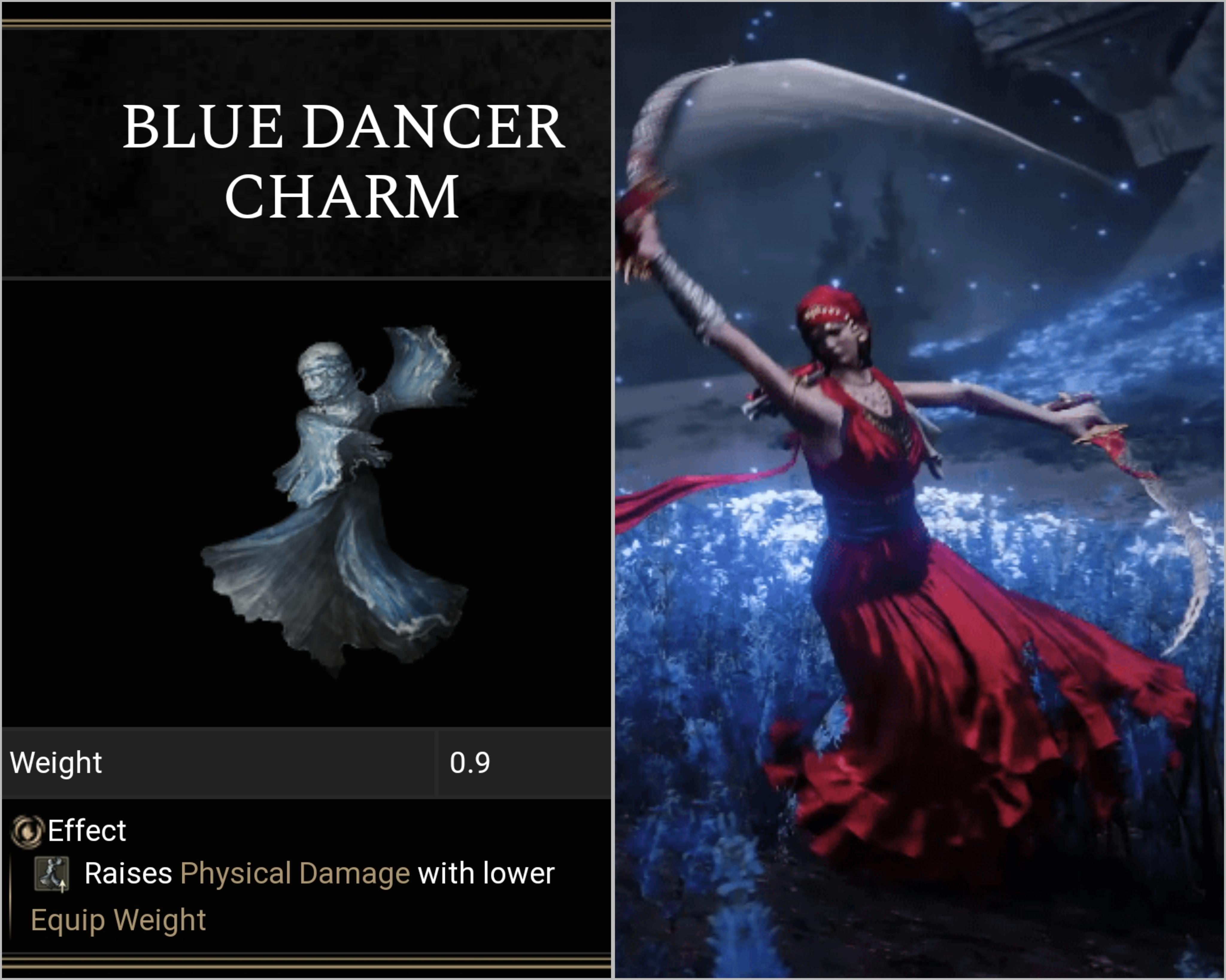 blue dancer charm