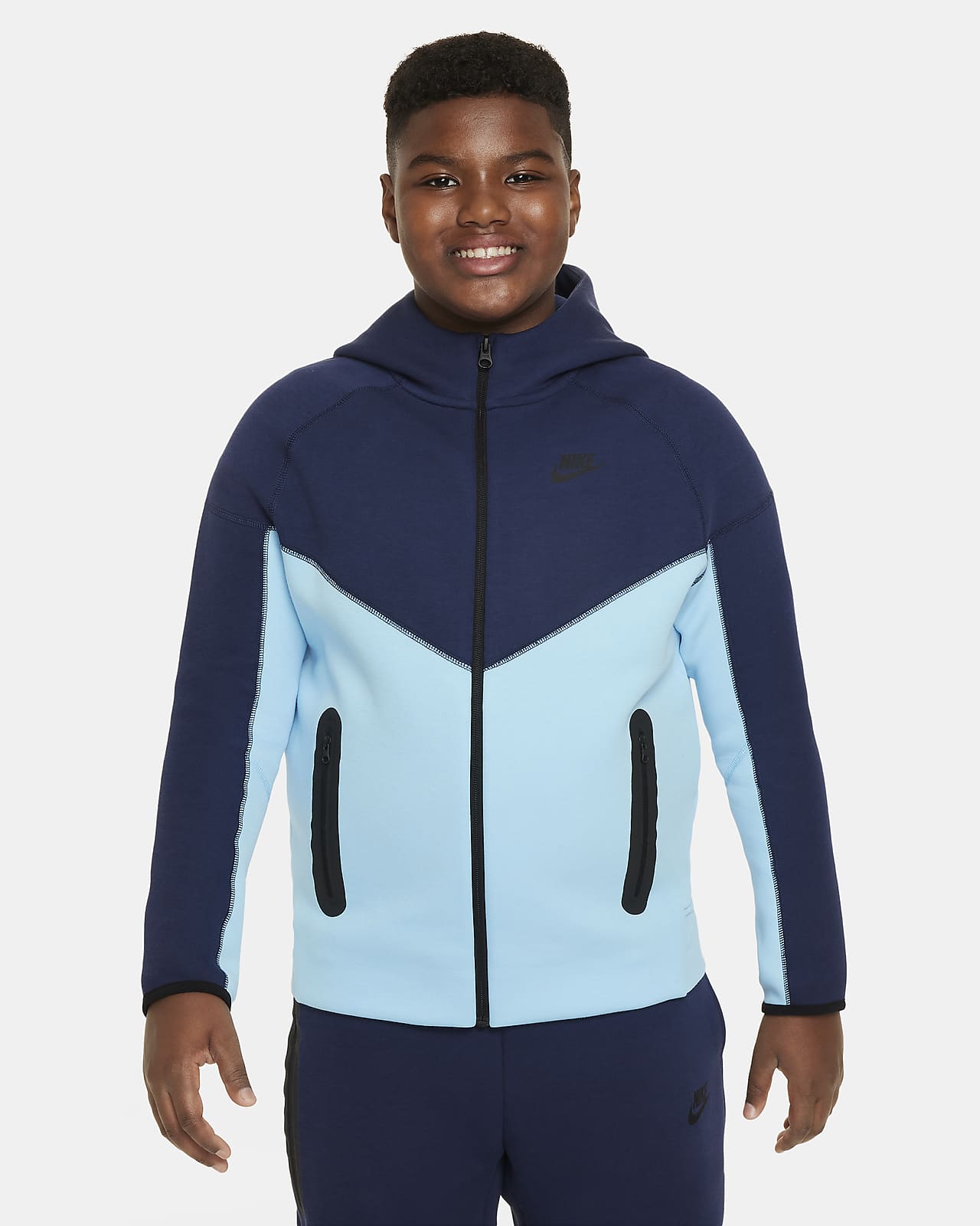 blue nike tech fleece