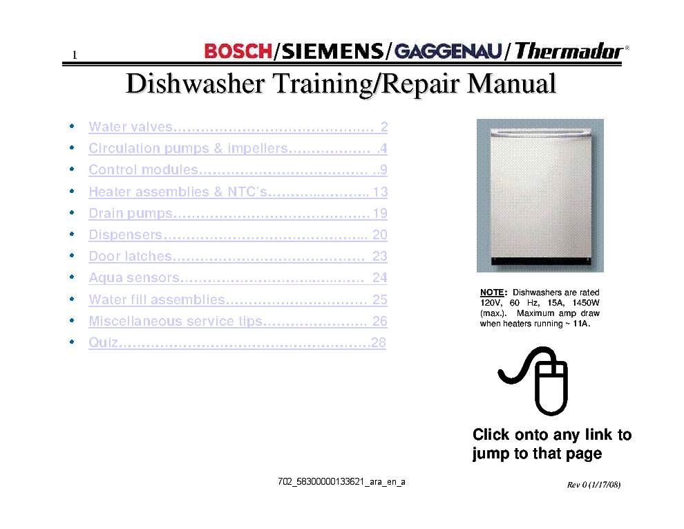 bosch dishwasher maintenance manual