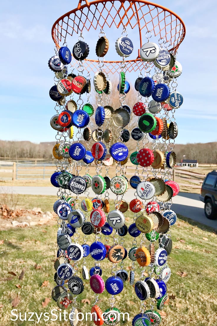 bottle cap wind chime