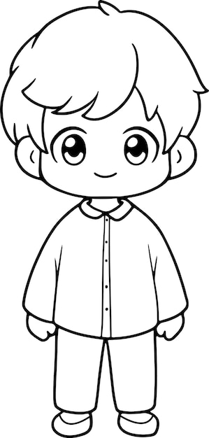 boy clipart black and white