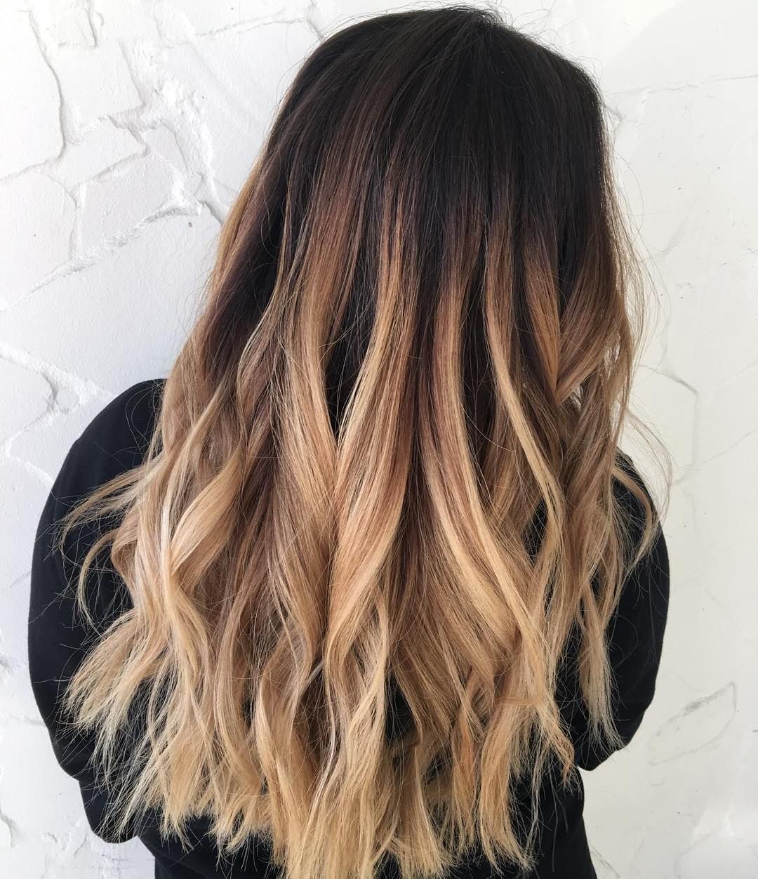 brown and blonde hair ombre