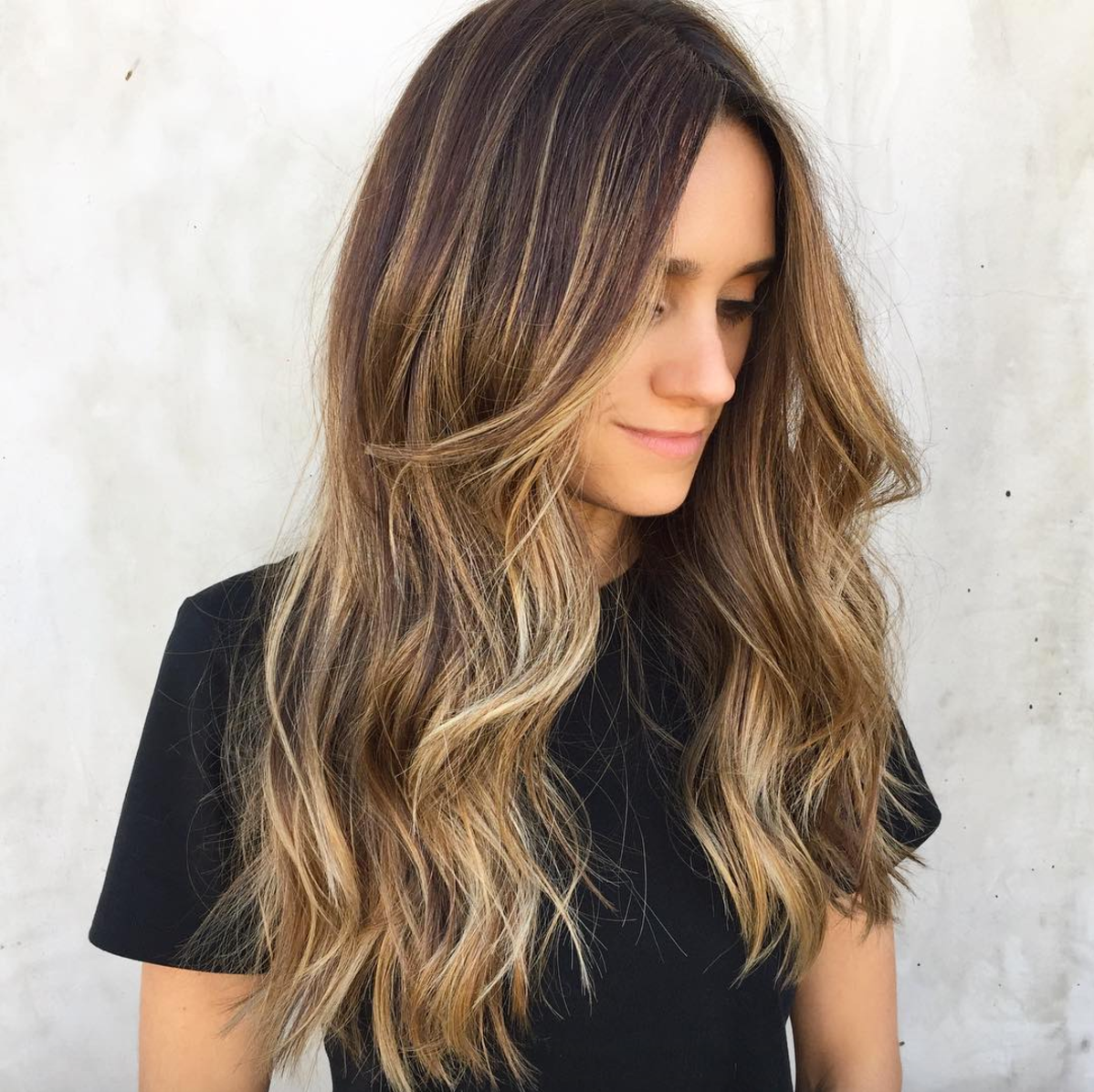 brown hair blond balayage