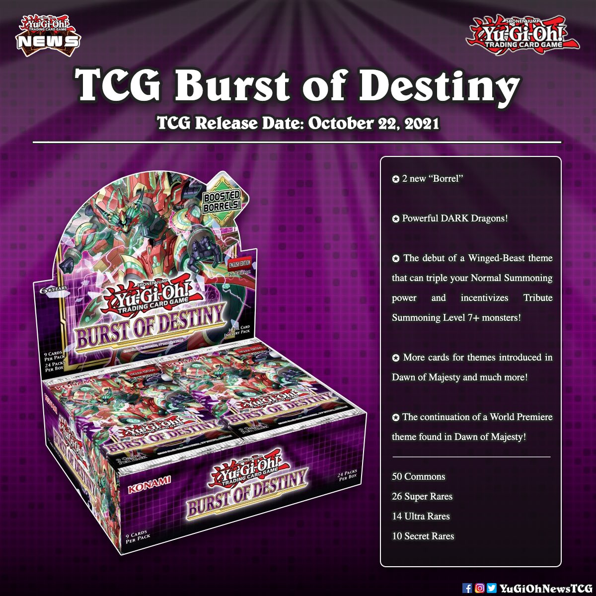 burst of destiny card list