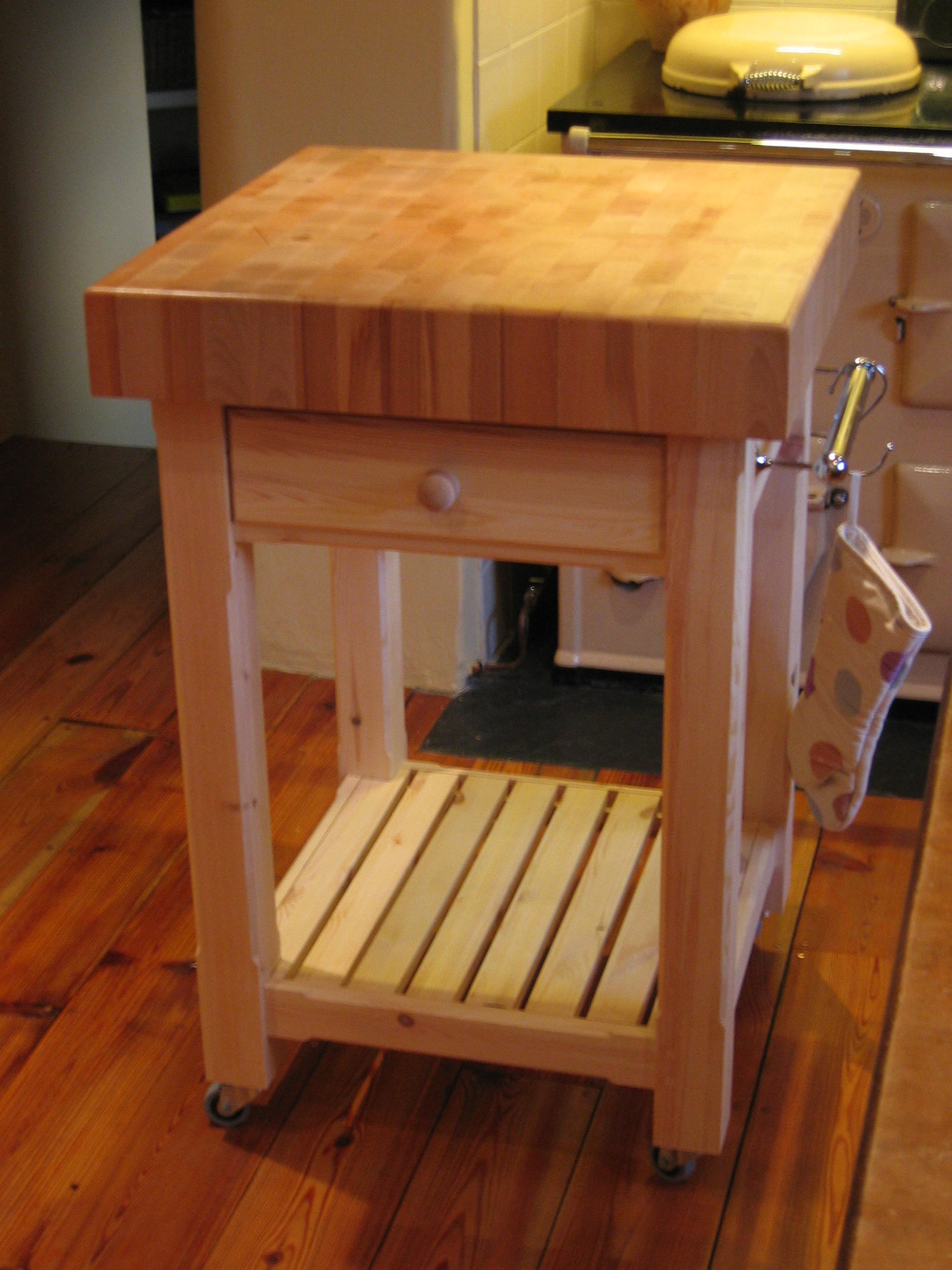 butchers block on casters