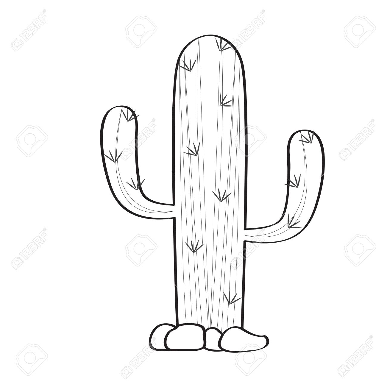 cactus dibujo facil