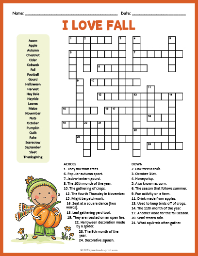 lets fall crossword clue