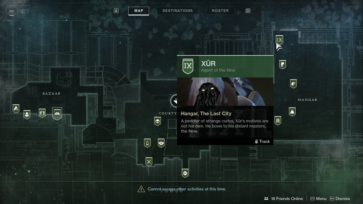 where is xur in destiny 2