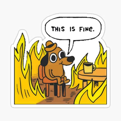 this is fine meme sticker