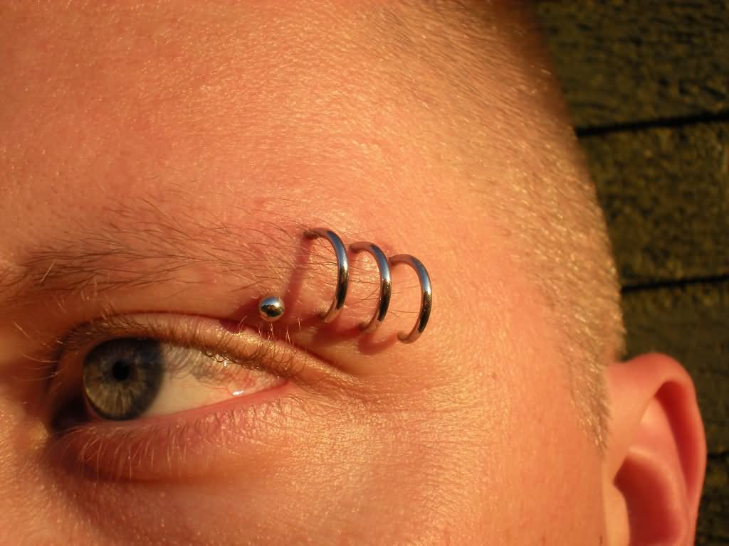 spiral eyebrow ring