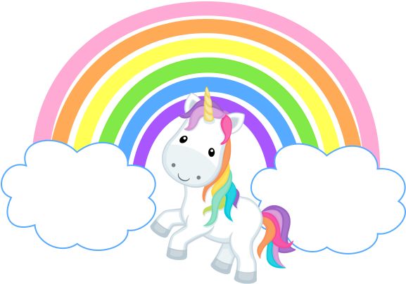 rainbow unicorn clipart