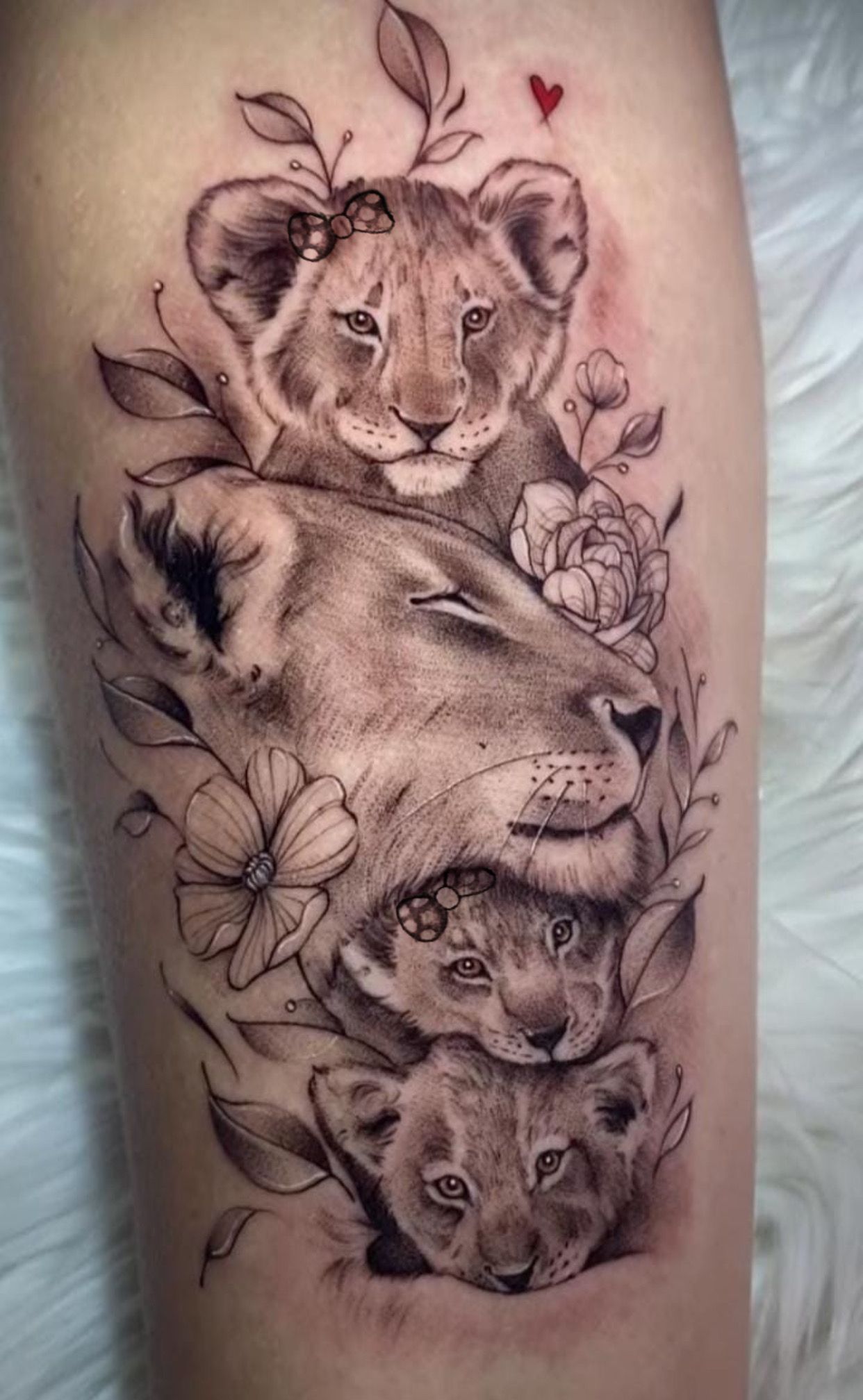 3 lion cubs tattoo