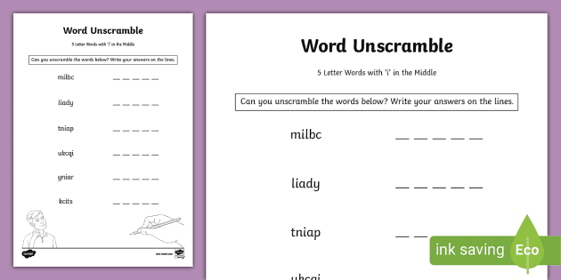 5 word scrambler