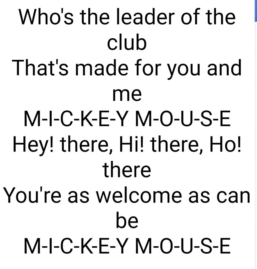 mickey mouse clubhouse song lyrics