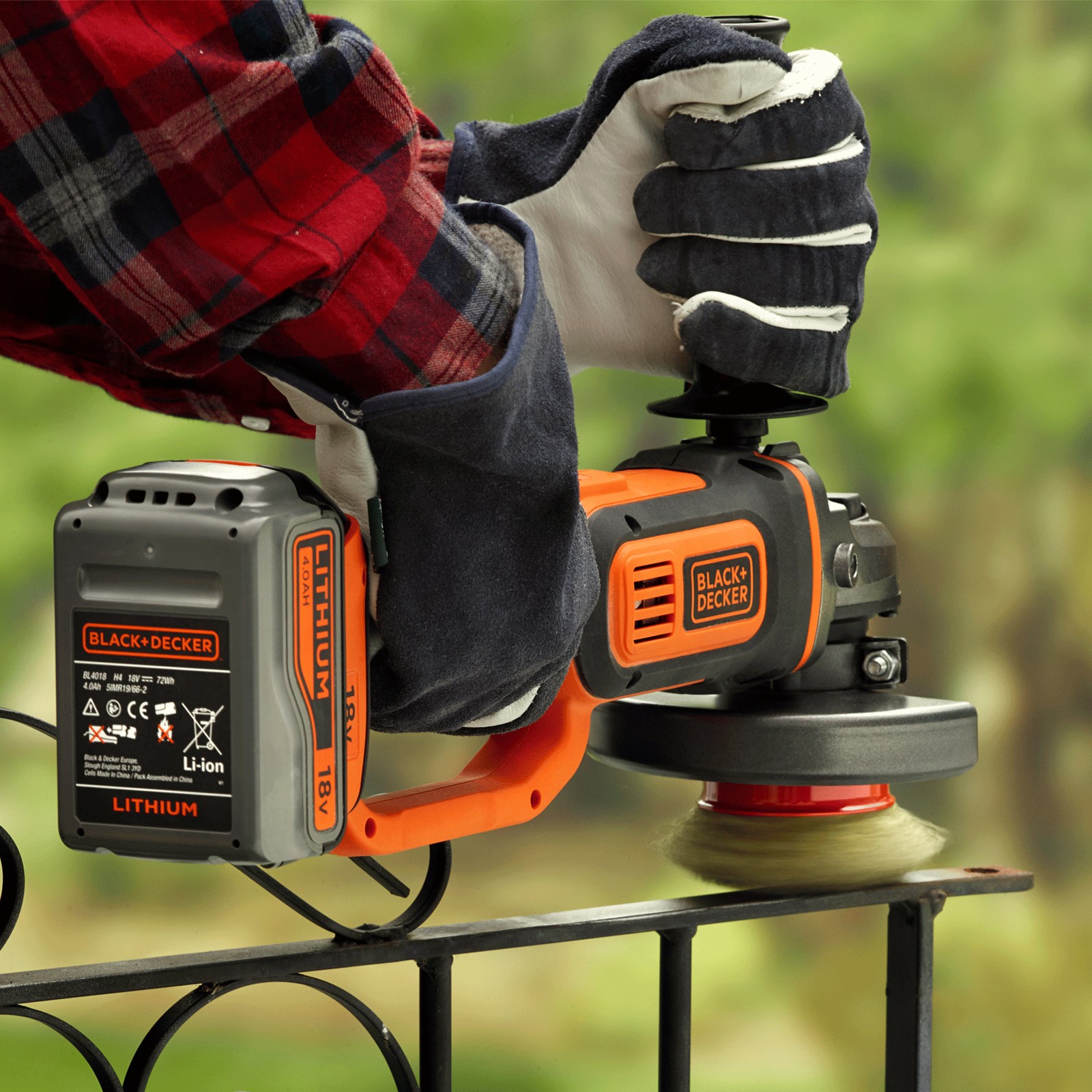 black and decker cordless angle grinder