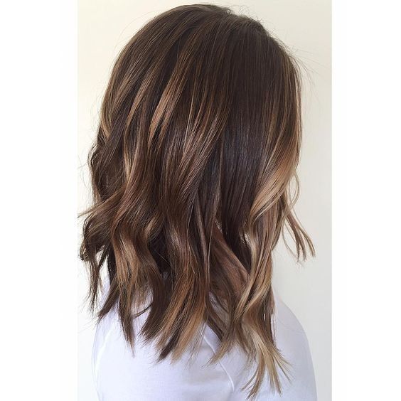 medium brown hair balayage