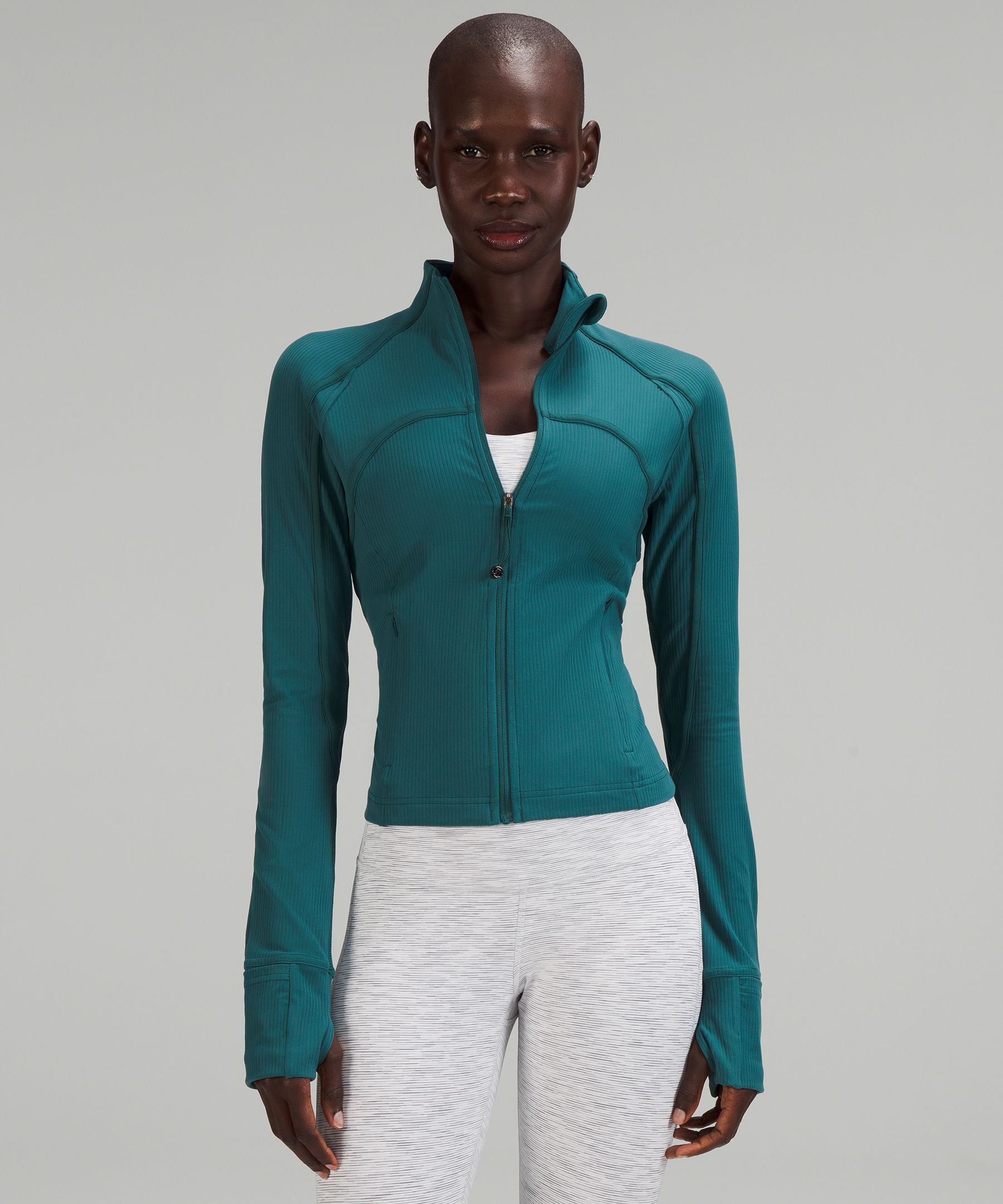 cropped define jacket ribbed nulu