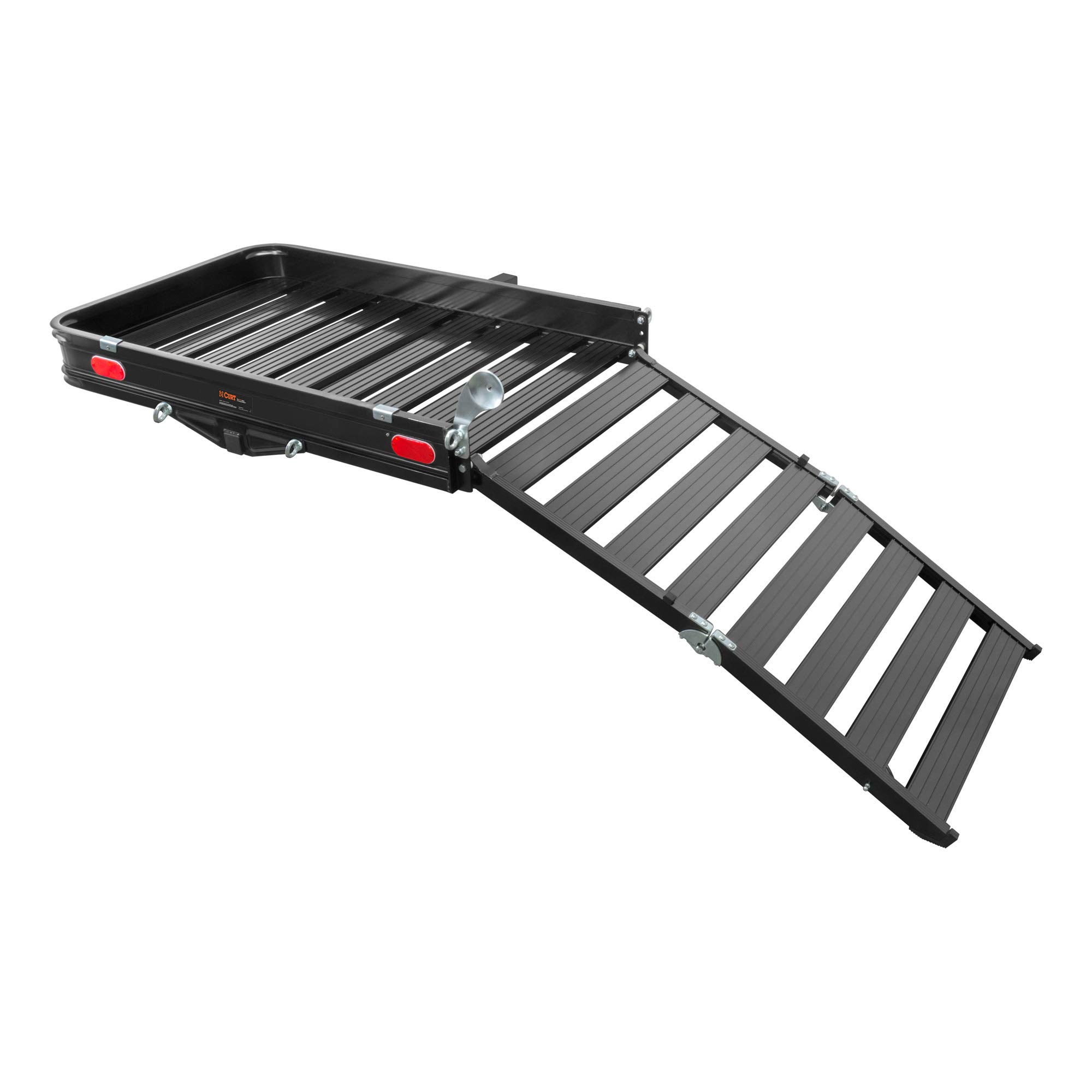 trailer hitch cargo carrier with ramp