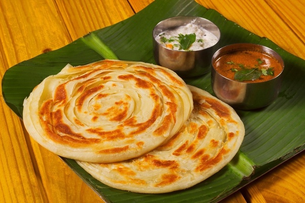 calories in one plain paratha