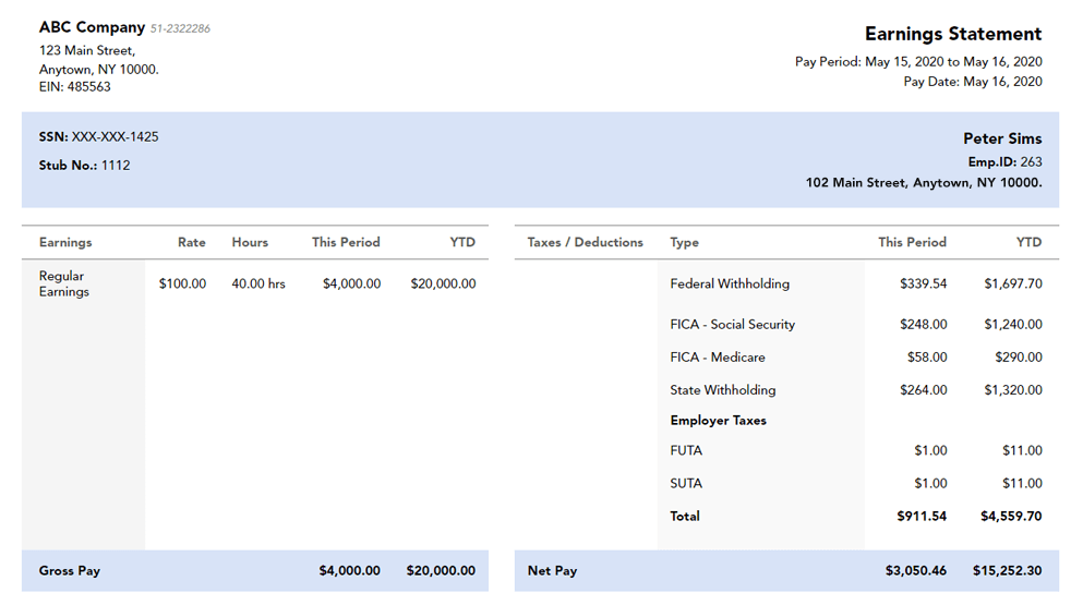 free check stubs template