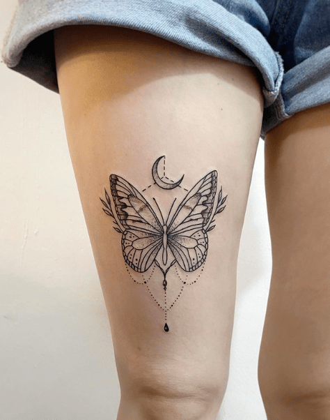 tattoo on front of thigh