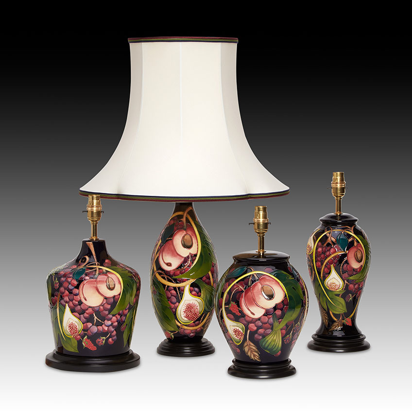 moorcroft pottery lamps