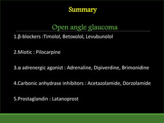 anti glaucoma drugs ppt