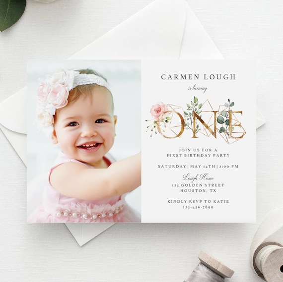 first birthday invitation