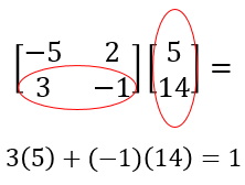 multiplying 2x2 matrix by 2x1