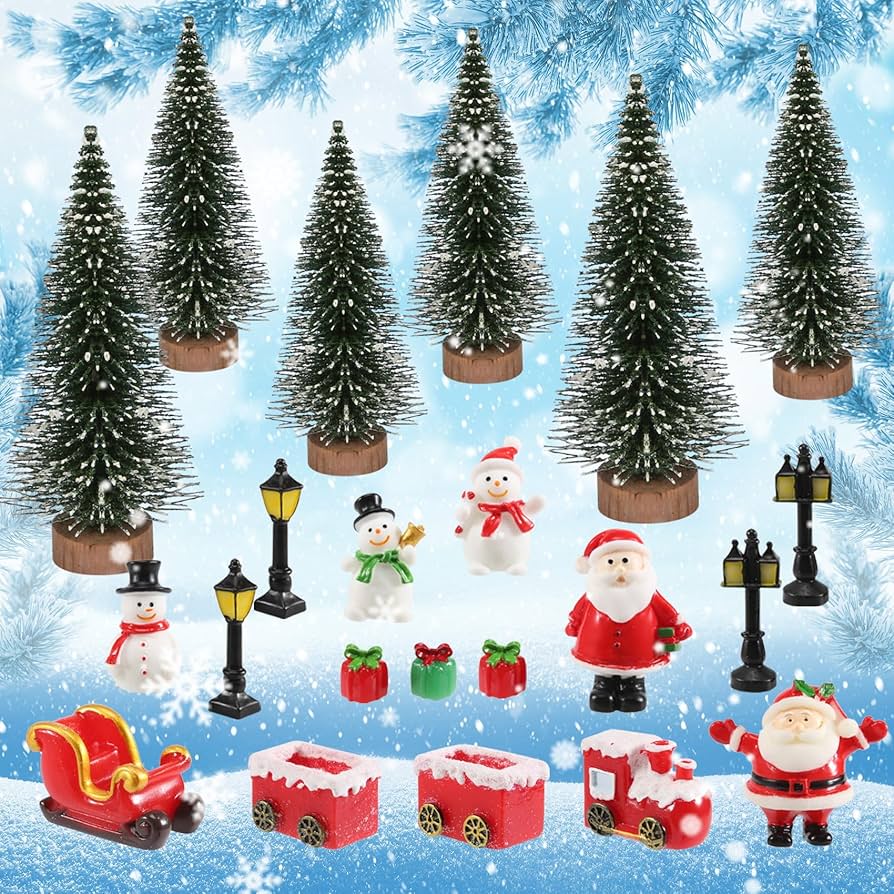 miniature christmas village accessories