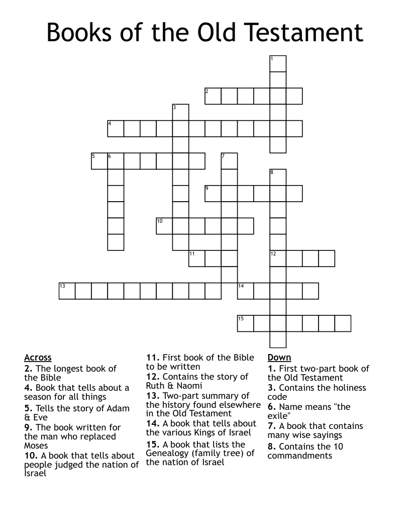 book of old testament crossword