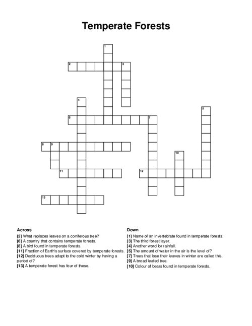 coniferous tree crossword