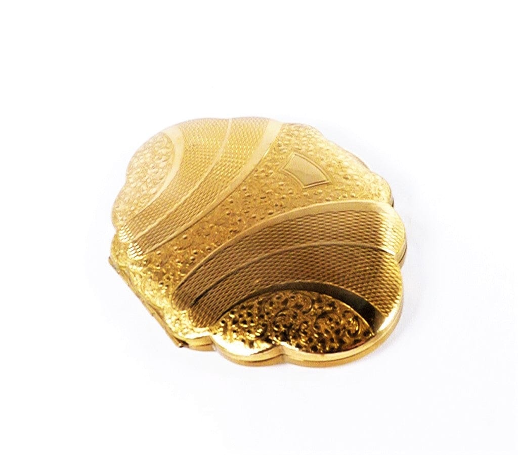 gold shell compact mirror