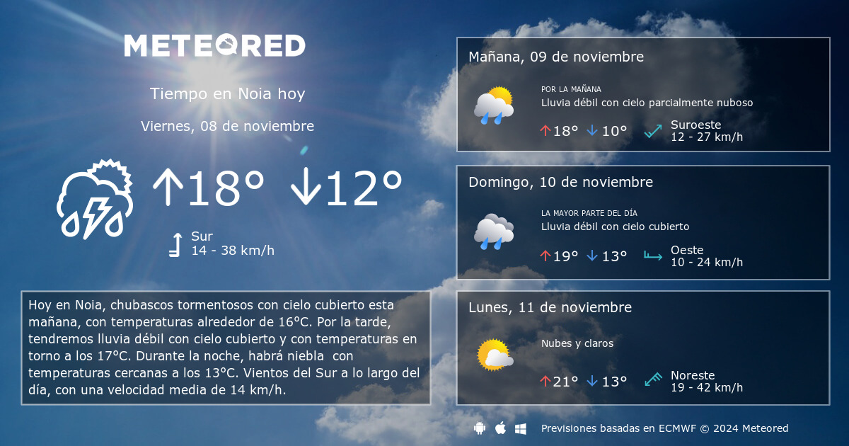 clima de 10 días para noia