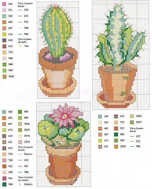 cactus cross stitch pattern