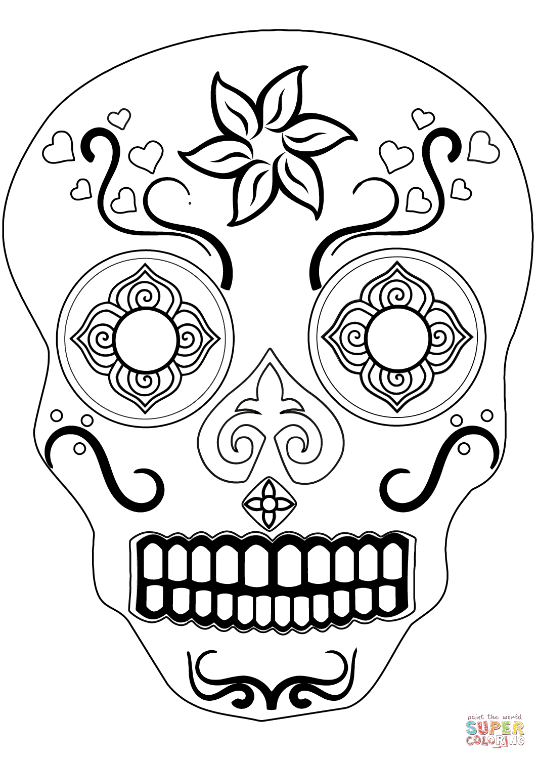 calaveras para pintar e imprimir