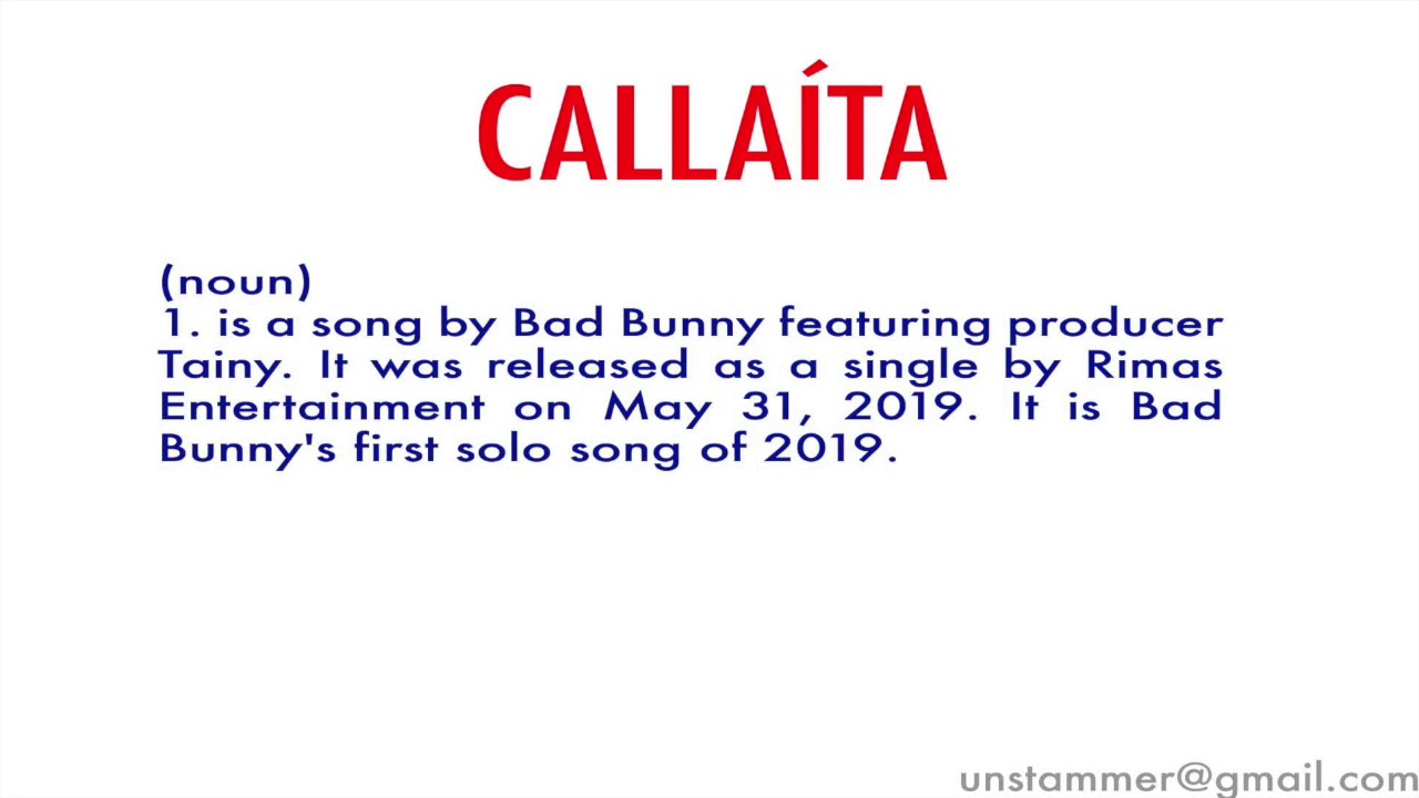 callaita meaning