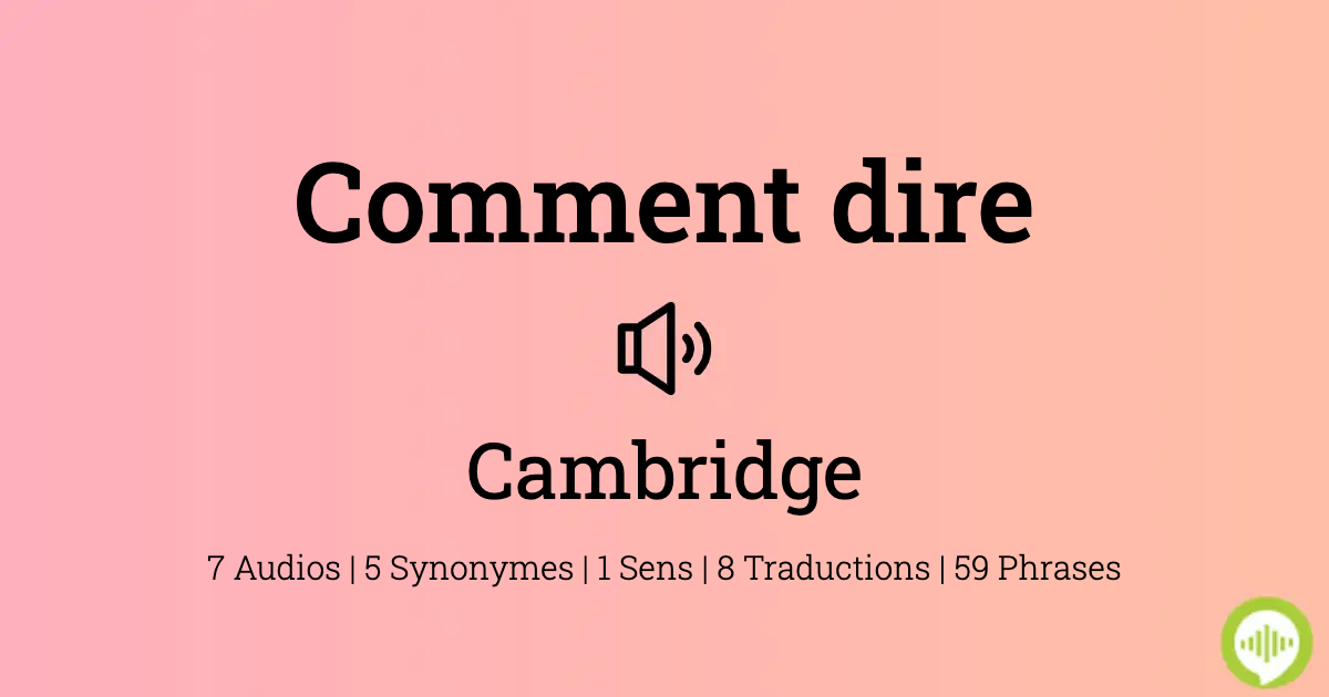 cambridge prononciation