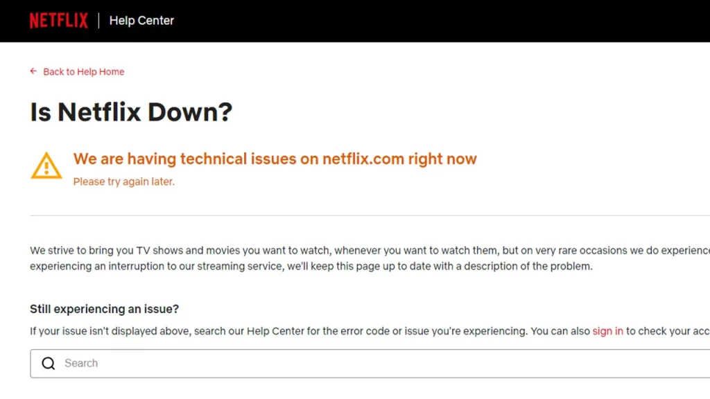 cannot parse response netflix