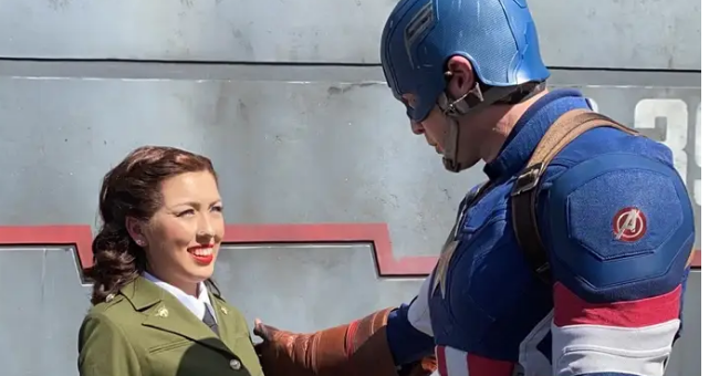 captain america meets peggy