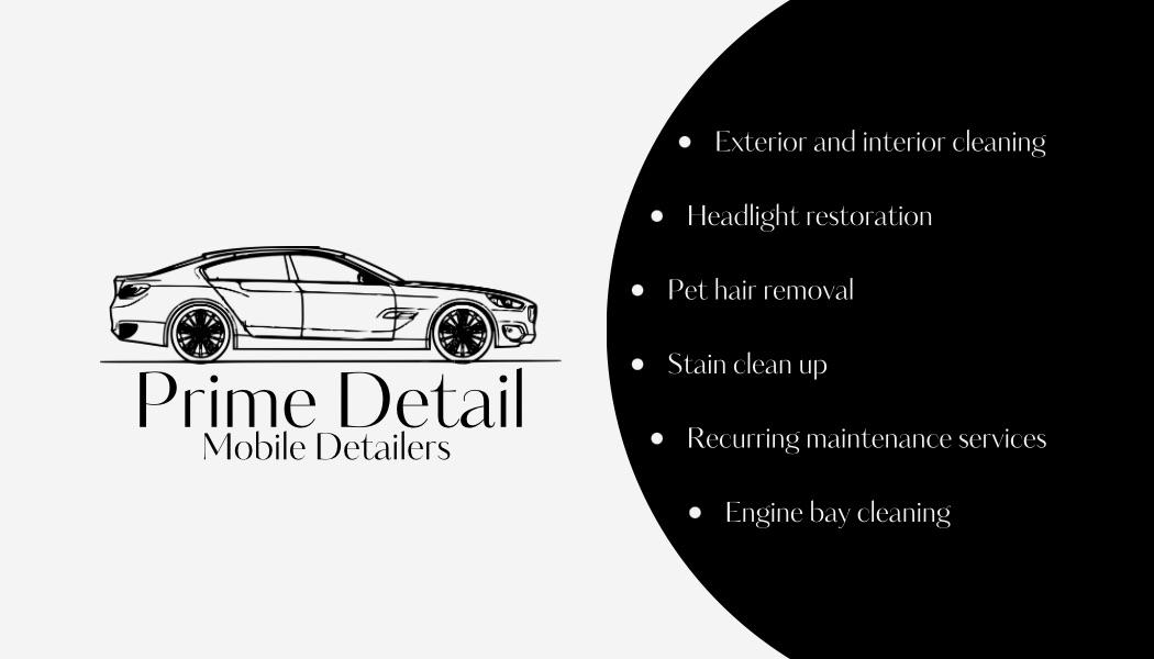 car detailing business cards